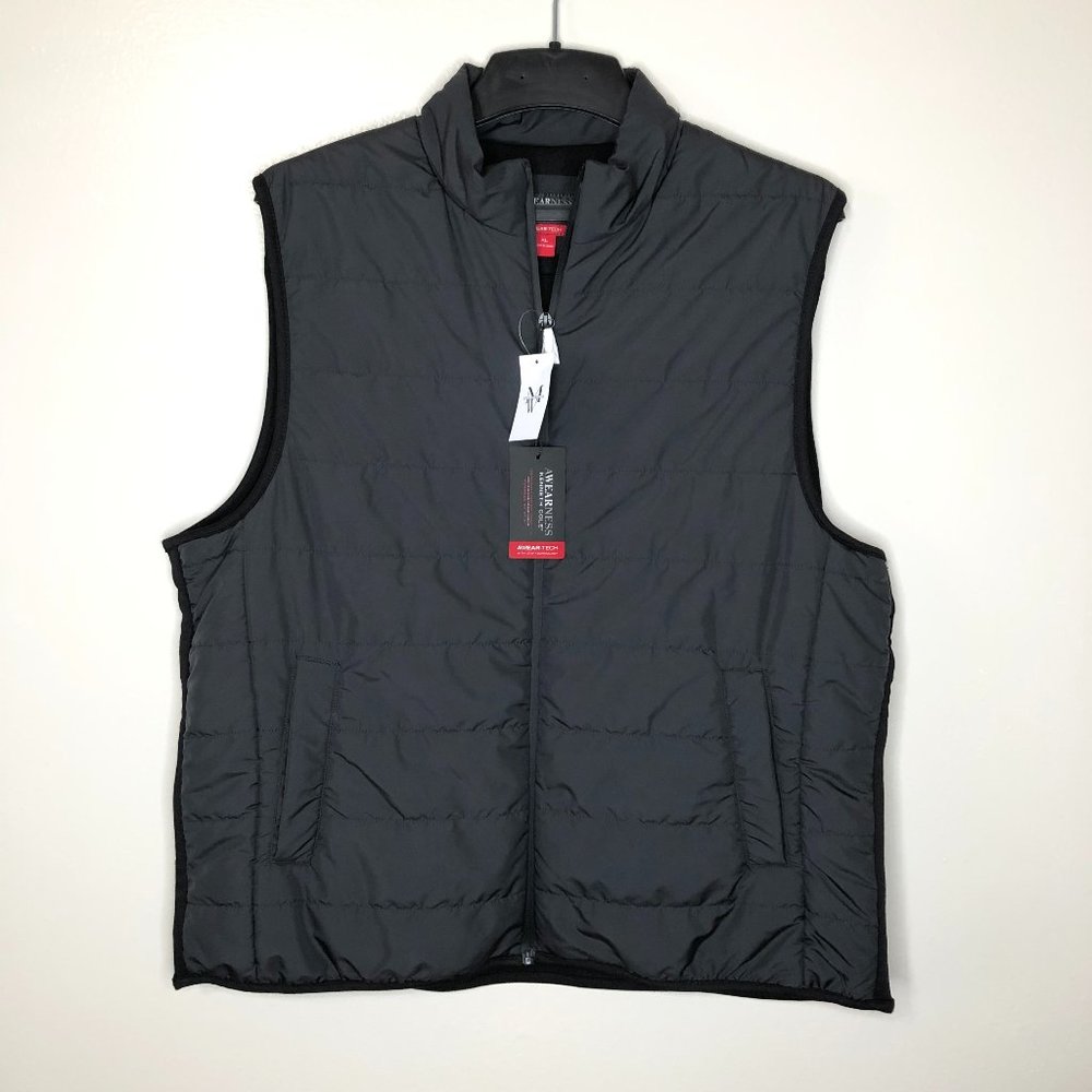 Men's Kenneth Cole Awearness Vest Jacket Size XL Black Puffer Stretch Activewear